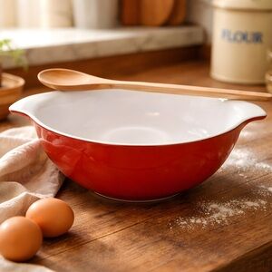 Vintage Red Pyrex Cinderella Mixing Bowl